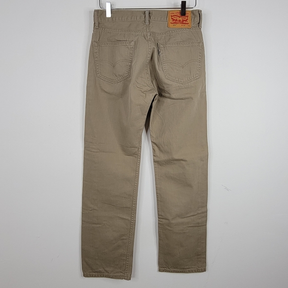LEVI'S Khaki Straight Leg Jeans - Picture 5 of 9